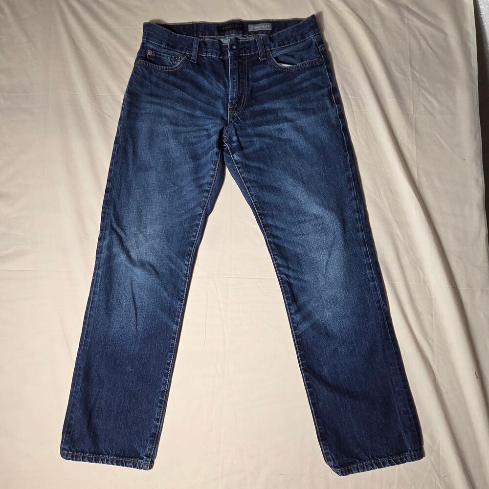 Aeropostale Mens Straight Leg Jeans Dark Wash Blue Size 31x30 100% Cotton